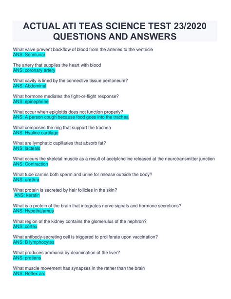 Here are some <strong>questions</strong> to practice. . Actual teas test questions chegg